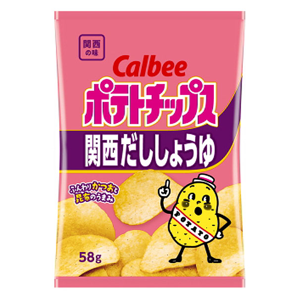 カルビー ポテトチップス 関西だししょうゆ 58g 1箱12入