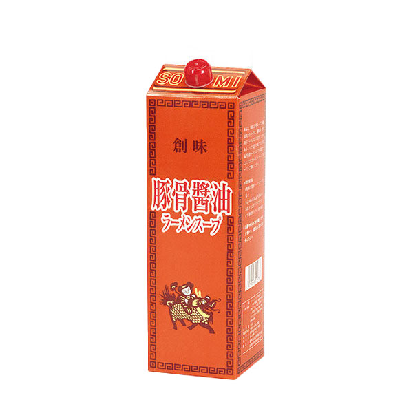 創味食品 豚骨醤油ラーメンスープ 1800ml (1.8L) 紙パック