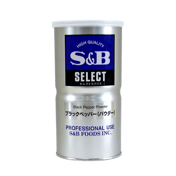 S&B エスビー ブラックペッパー パウダー L缶 370g