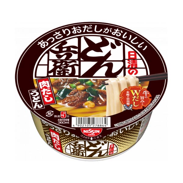 日清食品 日清のあっさりおだしがおいしいどん兵衛 肉だしうどん 1箱12食