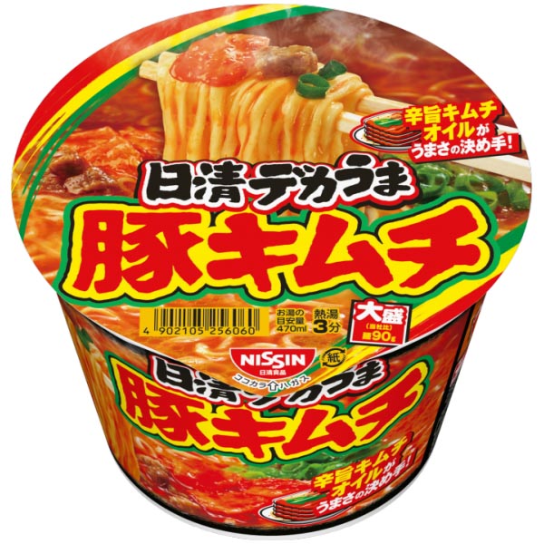 日清食品 日清デカうま 豚キムチ 1箱12食