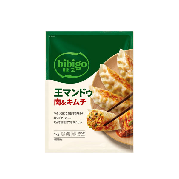 bibigo 王マンドゥ 肉&キムチ 1000g (1kg) 韓国餃子